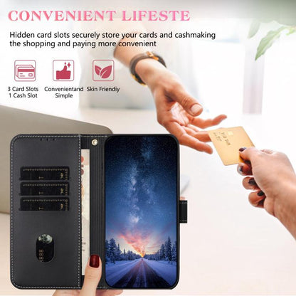Metal Bow Leather Phone Case with Hand Strap, For Redmi Note 14 Pro 5G / 14 Pro+, For Redmi Turbo 4 Pro / Poco X7 Pro, For Redmi Note 14 Pro 4G Global, For Redmi Note 14 4G 163.25mm, For Redmi 14C 4G / Poco C75, For Redmi Note 14 5G                    ...