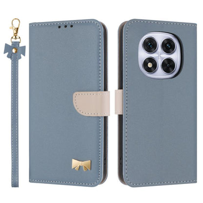 Metal Bow Leather Phone Case with Hand Strap, For Redmi Note 14 Pro 5G / 14 Pro+, For Redmi Turbo 4 Pro / Poco X7 Pro, For Redmi Note 14 Pro 4G Global, For Redmi Note 14 4G 163.25mm, For Redmi 14C 4G / Poco C75, For Redmi Note 14 5G                    ...