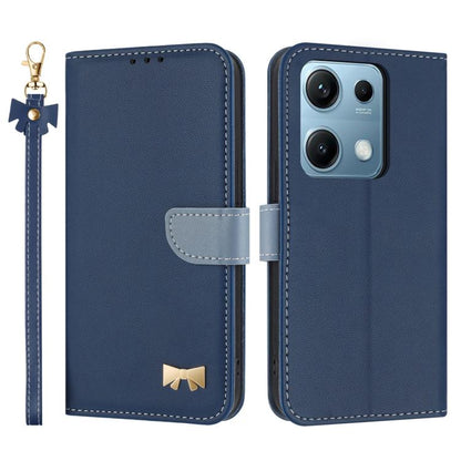 Metal Bow Leather Phone Case with Hand Strap, For Redmi 15a 5G Global, For Redmi Turbo 5 Max 5G / Poco X8 Pro Max 5G, For Redmi Turbo 5 5G / Poco X8 Pro 5G, For Redmi K90 Pro Max / Poco F8 Ultra, For Redmi Note 15 Pro 4G Global 163.2mm                 ...