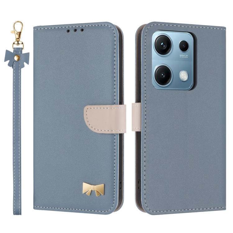 Metal Bow Leather Phone Case with Hand Strap, For Redmi 15a 5G Global, For Redmi Turbo 5 Max 5G / Poco X8 Pro Max 5G, For Redmi Turbo 5 5G / Poco X8 Pro 5G, For Redmi K90 Pro Max / Poco F8 Ultra, For Redmi Note 15 Pro 4G Global 163.2mm                 ...