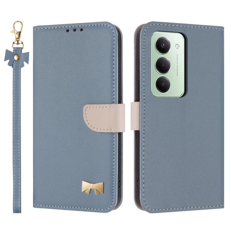 Metal Bow Leather Phone Case with Hand Strap, For Redmi 15a 5G Global, For Redmi Turbo 5 Max 5G / Poco X8 Pro Max 5G, For Redmi Turbo 5 5G / Poco X8 Pro 5G, For Redmi K90 Pro Max / Poco F8 Ultra, For Redmi Note 15 Pro 4G Global 163.2mm                 ...