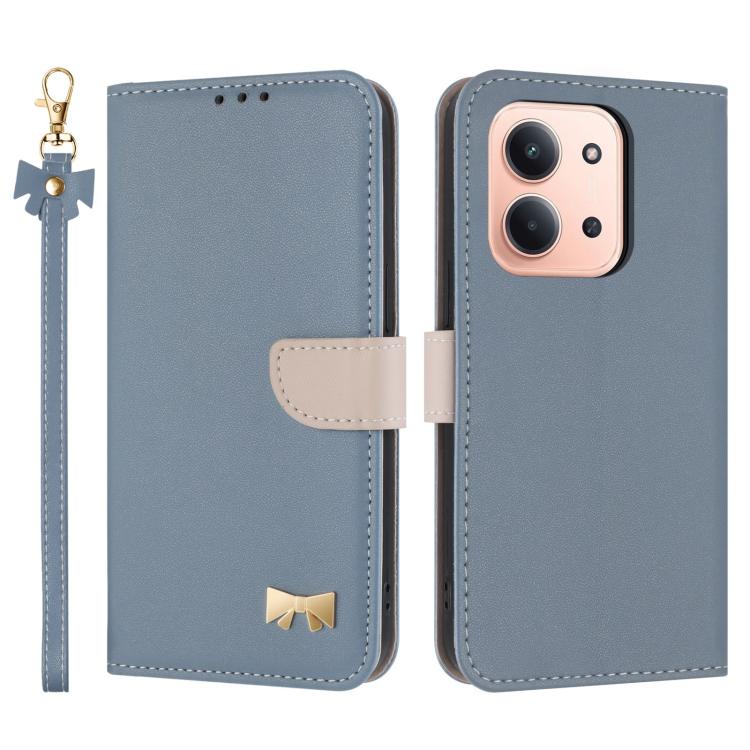 Metal Bow Leather Phone Case with Hand Strap, For Redmi 15a 5G Global, For Redmi Turbo 5 Max 5G / Poco X8 Pro Max 5G, For Redmi Turbo 5 5G / Poco X8 Pro 5G, For Redmi K90 Pro Max / Poco F8 Ultra, For Redmi Note 15 Pro 4G Global 163.2mm                 ...