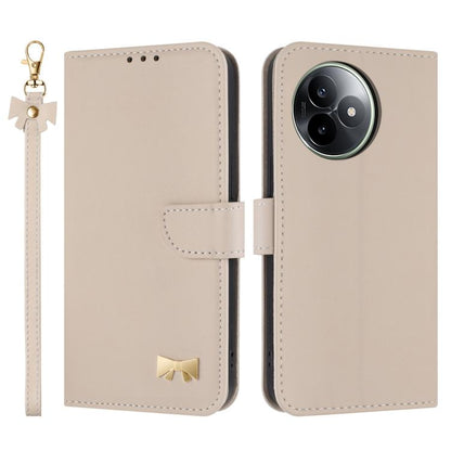 Metal Bow Leather Phone Case with Hand Strap, For Redmi 15a 5G Global, For Redmi Turbo 5 Max 5G / Poco X8 Pro Max 5G, For Redmi Turbo 5 5G / Poco X8 Pro 5G, For Redmi K90 Pro Max / Poco F8 Ultra, For Redmi Note 15 Pro 4G Global 163.2mm                 ...