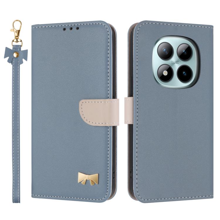 Metal Bow Leather Phone Case with Hand Strap, For Redmi 15a 5G Global, For Redmi Turbo 5 Max 5G / Poco X8 Pro Max 5G, For Redmi Turbo 5 5G / Poco X8 Pro 5G, For Redmi K90 Pro Max / Poco F8 Ultra, For Redmi Note 15 Pro 4G Global 163.2mm                 ...