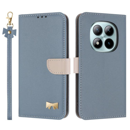 Metal Bow Leather Phone Case with Hand Strap, For Redmi 15a 5G Global, For Redmi Turbo 5 Max 5G / Poco X8 Pro Max 5G, For Redmi Turbo 5 5G / Poco X8 Pro 5G, For Redmi K90 Pro Max / Poco F8 Ultra, For Redmi Note 15 Pro 4G Global 163.2mm                 ...