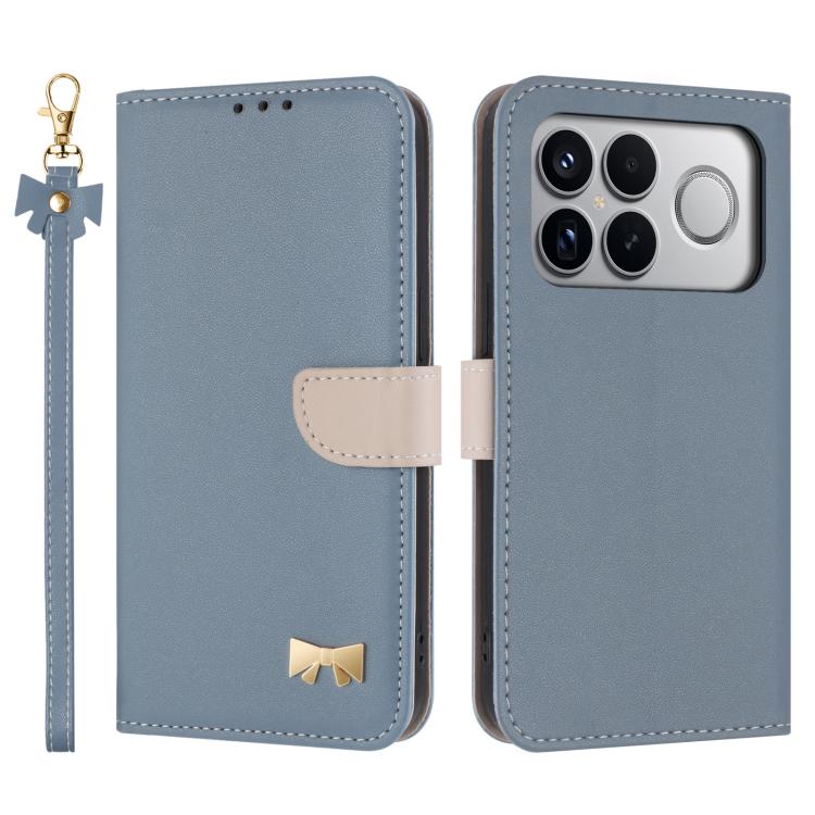 Metal Bow Leather Phone Case with Hand Strap, For Redmi 15a 5G Global, For Redmi Turbo 5 Max 5G / Poco X8 Pro Max 5G, For Redmi Turbo 5 5G / Poco X8 Pro 5G, For Redmi K90 Pro Max / Poco F8 Ultra, For Redmi Note 15 Pro 4G Global 163.2mm                 ...