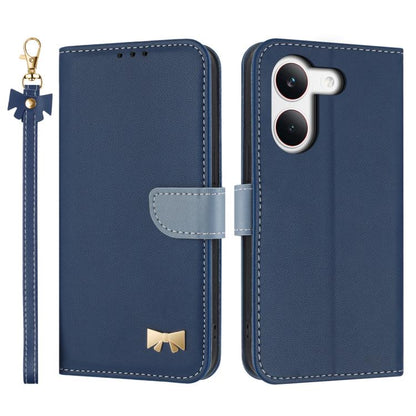 Metal Bow Leather Phone Case with Hand Strap, For Redmi 15a 5G Global, For Redmi Turbo 5 Max 5G / Poco X8 Pro Max 5G, For Redmi Turbo 5 5G / Poco X8 Pro 5G, For Redmi K90 Pro Max / Poco F8 Ultra, For Redmi Note 15 Pro 4G Global 163.2mm                 ...