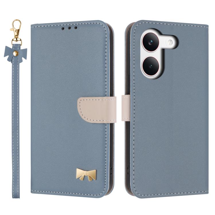 Metal Bow Leather Phone Case with Hand Strap, For Redmi 15a 5G Global, For Redmi Turbo 5 Max 5G / Poco X8 Pro Max 5G, For Redmi Turbo 5 5G / Poco X8 Pro 5G, For Redmi K90 Pro Max / Poco F8 Ultra, For Redmi Note 15 Pro 4G Global 163.2mm                 ...