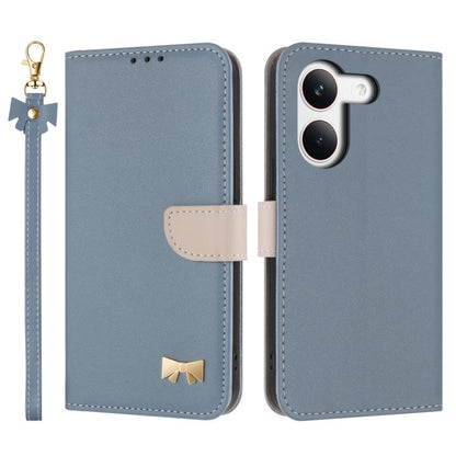 Metal Bow Leather Phone Case with Hand Strap, For Redmi 15a 5G Global, For Redmi Turbo 5 Max 5G / Poco X8 Pro Max 5G, For Redmi Turbo 5 5G / Poco X8 Pro 5G, For Redmi K90 Pro Max / Poco F8 Ultra, For Redmi Note 15 Pro 4G Global 163.2mm                 ...
