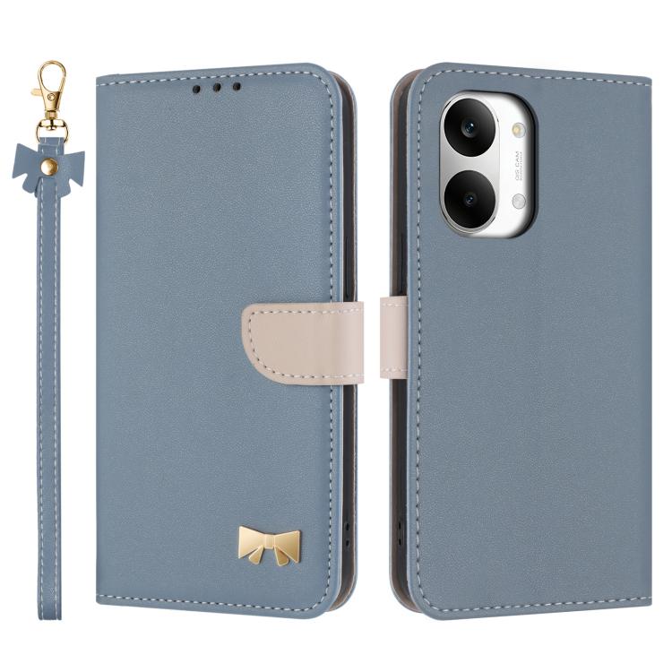 Metal Bow Leather Phone Case with Hand Strap, For Redmi 15a 5G Global, For Redmi Turbo 5 Max 5G / Poco X8 Pro Max 5G, For Redmi Turbo 5 5G / Poco X8 Pro 5G, For Redmi K90 Pro Max / Poco F8 Ultra, For Redmi Note 15 Pro 4G Global 163.2mm                 ...