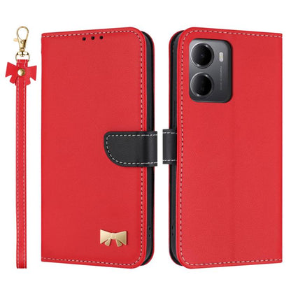 Metal Bow Leather Phone Case with Hand Strap, For Redmi Note 17 4G / 5G Global 171mm, For Redmi Note 17 Pro+ 5G Global 163mm, For Redmi 15a 5G Global, For Redmi Turbo 5 Max 5G / Poco X8 Pro Max 5G, For Redmi Turbo 5 5G / Poco X8 Pro 5G                 ...