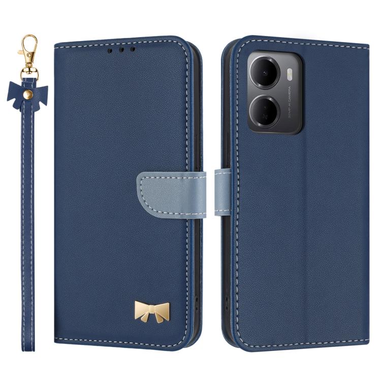 Metal Bow Leather Phone Case with Hand Strap, For Redmi Note 17 4G / 5G Global 171mm, For Redmi Note 17 Pro+ 5G Global 163mm, For Redmi 15a 5G Global, For Redmi Turbo 5 Max 5G / Poco X8 Pro Max 5G, For Redmi Turbo 5 5G / Poco X8 Pro 5G                 ...