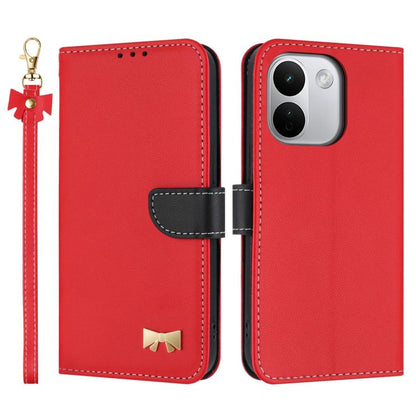 Metal Bow Leather Phone Case with Hand Strap, For Redmi Note 17 4G / 5G Global 171mm, For Redmi Note 17 Pro+ 5G Global 163mm, For Redmi 15a 5G Global, For Redmi Turbo 5 Max 5G / Poco X8 Pro Max 5G, For Redmi Turbo 5 5G / Poco X8 Pro 5G                 ...