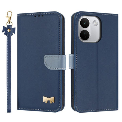 Metal Bow Leather Phone Case with Hand Strap, For Redmi Note 17 4G / 5G Global 171mm, For Redmi Note 17 Pro+ 5G Global 163mm, For Redmi 15a 5G Global, For Redmi Turbo 5 Max 5G / Poco X8 Pro Max 5G, For Redmi Turbo 5 5G / Poco X8 Pro 5G                 ...