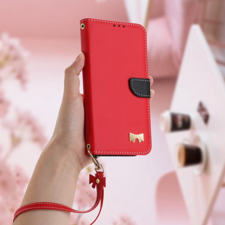 Metal Bow Leather Phone Case with Hand Strap, For Redmi Note 17 4G / 5G Global 171mm, For Redmi Note 17 Pro+ 5G Global 163mm, For Redmi 15a 5G Global, For Redmi Turbo 5 Max 5G / Poco X8 Pro Max 5G, For Redmi Turbo 5 5G / Poco X8 Pro 5G                 ...