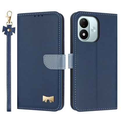Metal Bow Leather Phone Case with Hand Strap, For Redmi Note 17 4G / 5G Global 171mm, For Redmi Note 17 Pro+ 5G Global 163mm, For Redmi 15a 5G Global, For Redmi Turbo 5 Max 5G / Poco X8 Pro Max 5G, For Redmi Turbo 5 5G / Poco X8 Pro 5G                 ...