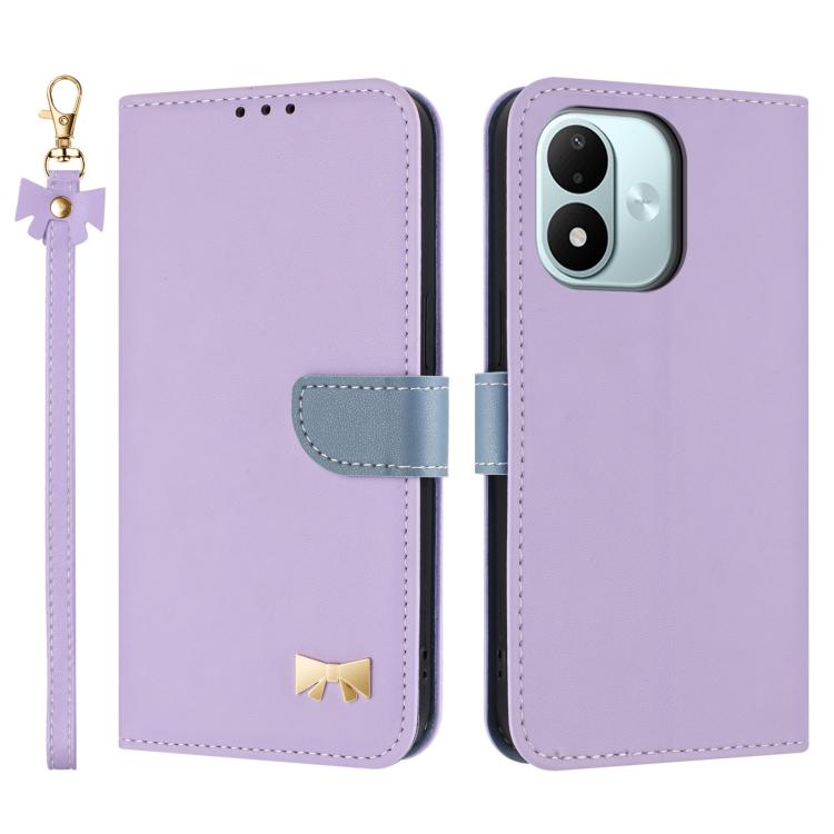 Metal Bow Leather Phone Case with Hand Strap, For Redmi Note 17 4G / 5G Global 171mm, For Redmi Note 17 Pro+ 5G Global 163mm, For Redmi 15a 5G Global, For Redmi Turbo 5 Max 5G / Poco X8 Pro Max 5G, For Redmi Turbo 5 5G / Poco X8 Pro 5G                 ...