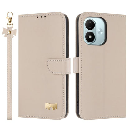 Metal Bow Leather Phone Case with Hand Strap, For Redmi Note 17 4G / 5G Global 171mm, For Redmi Note 17 Pro+ 5G Global 163mm, For Redmi 15a 5G Global, For Redmi Turbo 5 Max 5G / Poco X8 Pro Max 5G, For Redmi Turbo 5 5G / Poco X8 Pro 5G                 ...