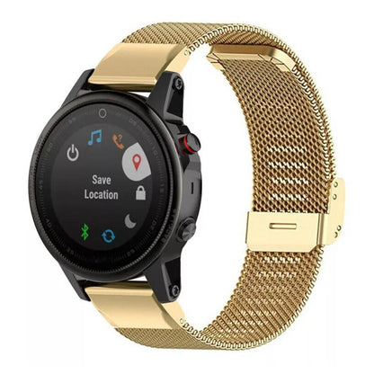 xDfind Milanese Metal Buckle Watch Band, For Garmin Fenix 8/7X/6X/5X 26mm, For Garmin Fenix 8/7/6/5 22mm, For Garmin Fenix 8/7S/6S/5S 20mm, For Garmin Forerunner 45/45S/Swim2 18mm, For Garmin Forerunner 220/735/735XT/230/235 20mm                       ...
