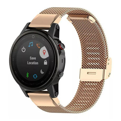 xDfind Milanese Metal Buckle Watch Band, For Garmin Fenix 8/7X/6X/5X 26mm, For Garmin Fenix 8/7/6/5 22mm, For Garmin Fenix 8/7S/6S/5S 20mm, For Garmin Forerunner 45/45S/Swim2 18mm, For Garmin Forerunner 220/735/735XT/230/235 20mm                       ...