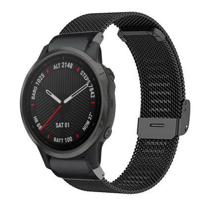 xDfind Milanese Metal Buckle Watch Band, For Garmin Fenix 8/7X/6X/5X 26mm, For Garmin Fenix 8/7/6/5 22mm, For Garmin Fenix 8/7S/6S/5S 20mm, For Garmin Forerunner 45/45S/Swim2 18mm, For Garmin Forerunner 220/735/735XT/230/235 20mm                       ...