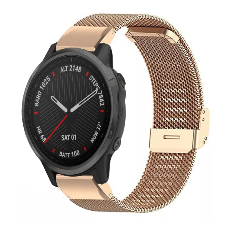 xDfind Milanese Metal Buckle Watch Band, For Garmin Fenix 8/7X/6X/5X 26mm, For Garmin Fenix 8/7/6/5 22mm, For Garmin Fenix 8/7S/6S/5S 20mm, For Garmin Forerunner 45/45S/Swim2 18mm, For Garmin Forerunner 220/735/735XT/230/235 20mm                       ...
