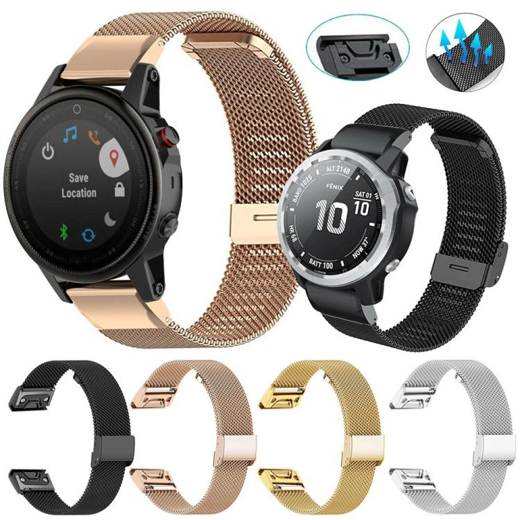 xDfind Milanese Metal Buckle Watch Band, For Garmin Fenix 8/7X/6X/5X 26mm, For Garmin Fenix 8/7/6/5 22mm, For Garmin Fenix 8/7S/6S/5S 20mm, For Garmin Forerunner 45/45S/Swim2 18mm, For Garmin Forerunner 220/735/735XT/230/235 20mm                       ...
