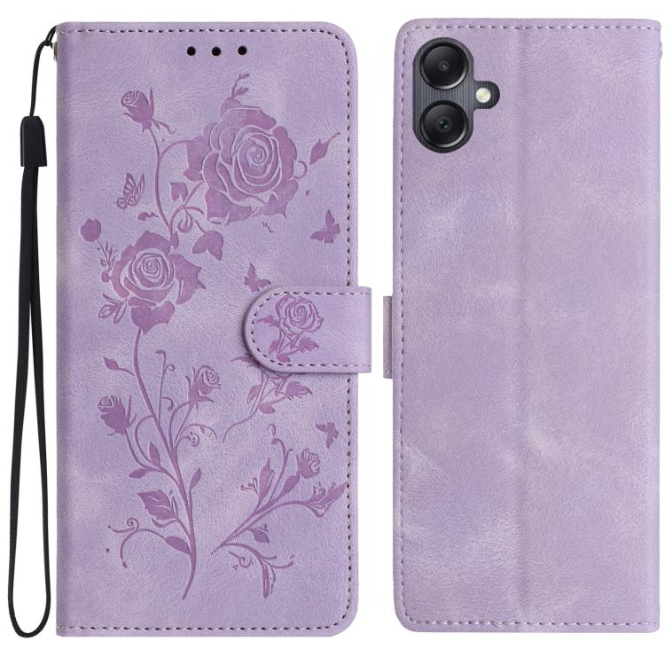 Rose Flower Embossing Pattern Leather Phone Case, For Samsung Galaxy A17, For Samsung Galaxy A07, For Samsung Galaxy A07 5G, For Samsung Galaxy A17 5G, For Samsung Galaxy A06, For Samsung Galaxy A56, For Samsung Galaxy A26, For Samsung Galaxy A36������...