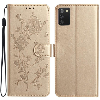 Rose Flower Embossing Pattern Leather Phone Case, For Samsung Galaxy A22, For Samsung Galaxy A22 5G, For Samsung Galaxy A32, For Samsung Galaxy A72, For Samsung Galaxy A52, For Samsung Galaxy A32 5G, For Samsung Galaxy A02S 164mm US��������������������...