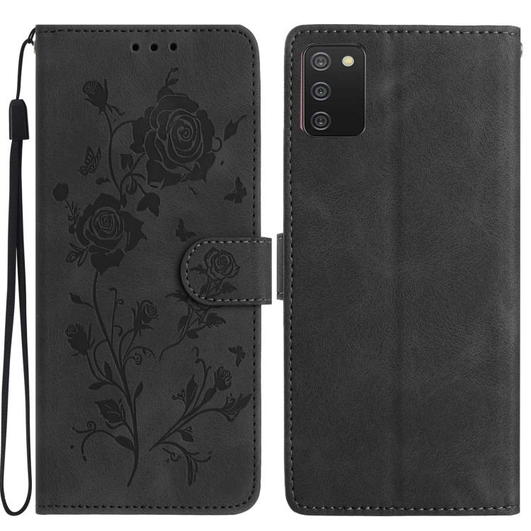 Rose Flower Embossing Pattern Leather Phone Case, For Samsung Galaxy A22, For Samsung Galaxy A22 5G, For Samsung Galaxy A32, For Samsung Galaxy A72, For Samsung Galaxy A52, For Samsung Galaxy A32 5G, For Samsung Galaxy A02S 164mm US��������������������...