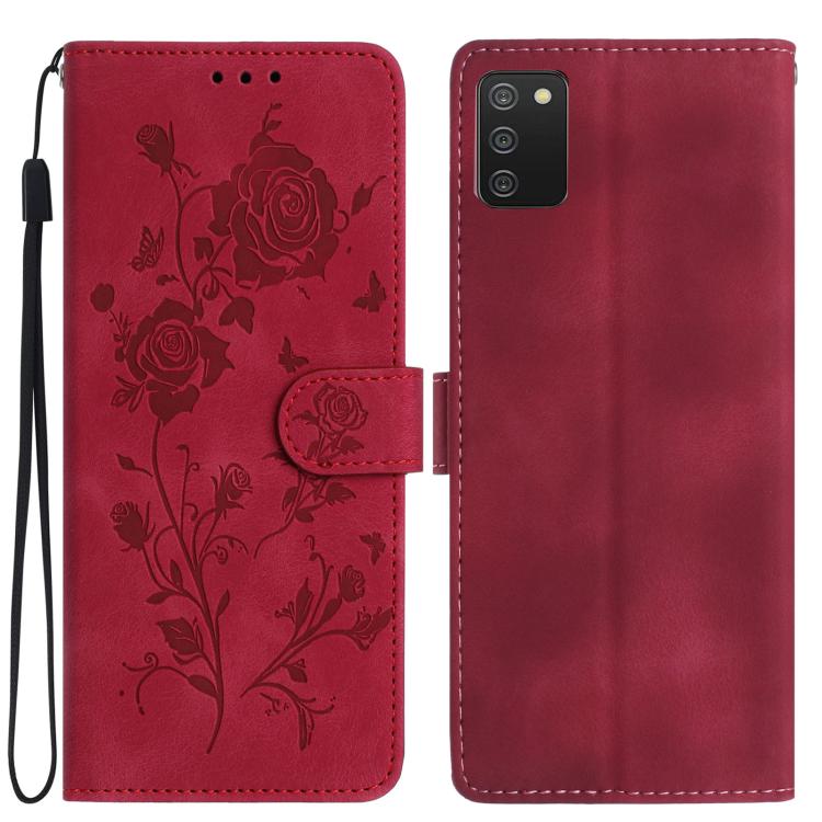 Rose Flower Embossing Pattern Leather Phone Case, For Samsung Galaxy A22, For Samsung Galaxy A22 5G, For Samsung Galaxy A32, For Samsung Galaxy A72, For Samsung Galaxy A52, For Samsung Galaxy A32 5G, For Samsung Galaxy A02S 164mm US��������������������...