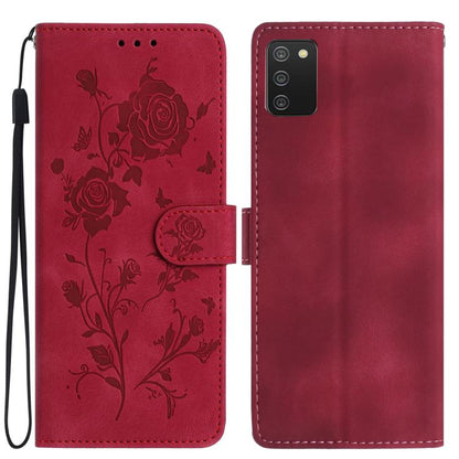 Rose Flower Embossing Pattern Leather Phone Case, For Samsung Galaxy A22, For Samsung Galaxy A22 5G, For Samsung Galaxy A32, For Samsung Galaxy A72, For Samsung Galaxy A52, For Samsung Galaxy A32 5G, For Samsung Galaxy A02S 164mm US��������������������...