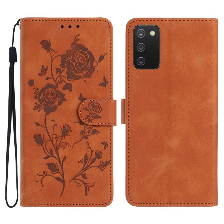 Rose Flower Embossing Pattern Leather Phone Case, For Samsung Galaxy A22, For Samsung Galaxy A22 5G, For Samsung Galaxy A32, For Samsung Galaxy A72, For Samsung Galaxy A52, For Samsung Galaxy A32 5G, For Samsung Galaxy A02S 164mm US��������������������...