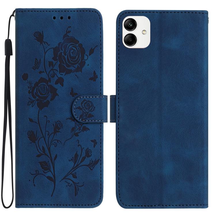 Rose Flower Embossing Pattern Leather Phone Case, For Samsung Galaxy A15, For Samsung Galaxy A35, For Samsung Galaxy A05, For Samsung Galaxy A05S, For Samsung Galaxy A24, For Samsung Galaxy A14, For Samsung Galaxy A34, For Samsung Galaxy A54�����������...