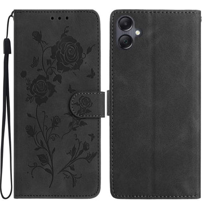 Rose Flower Embossing Pattern Leather Phone Case, For Samsung Galaxy A15, For Samsung Galaxy A35, For Samsung Galaxy A05, For Samsung Galaxy A05S, For Samsung Galaxy A24, For Samsung Galaxy A14, For Samsung Galaxy A34, For Samsung Galaxy A54�����������...