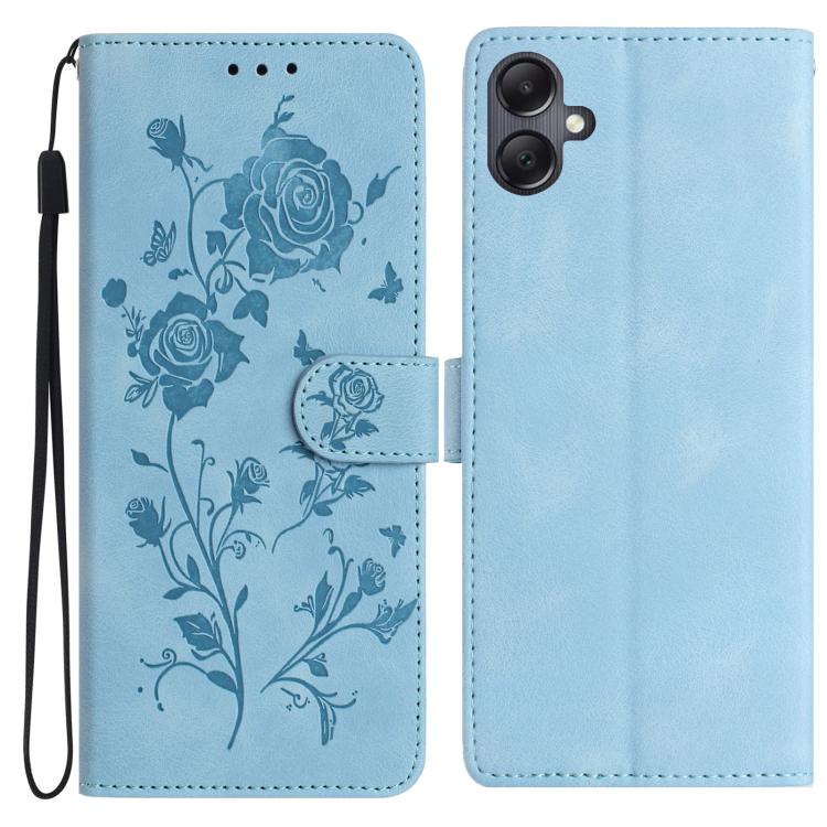 Rose Flower Embossing Pattern Leather Phone Case, For Samsung Galaxy A17, For Samsung Galaxy A07, For Samsung Galaxy A07 5G, For Samsung Galaxy A17 5G, For Samsung Galaxy A06, For Samsung Galaxy A56, For Samsung Galaxy A26, For Samsung Galaxy A36������...