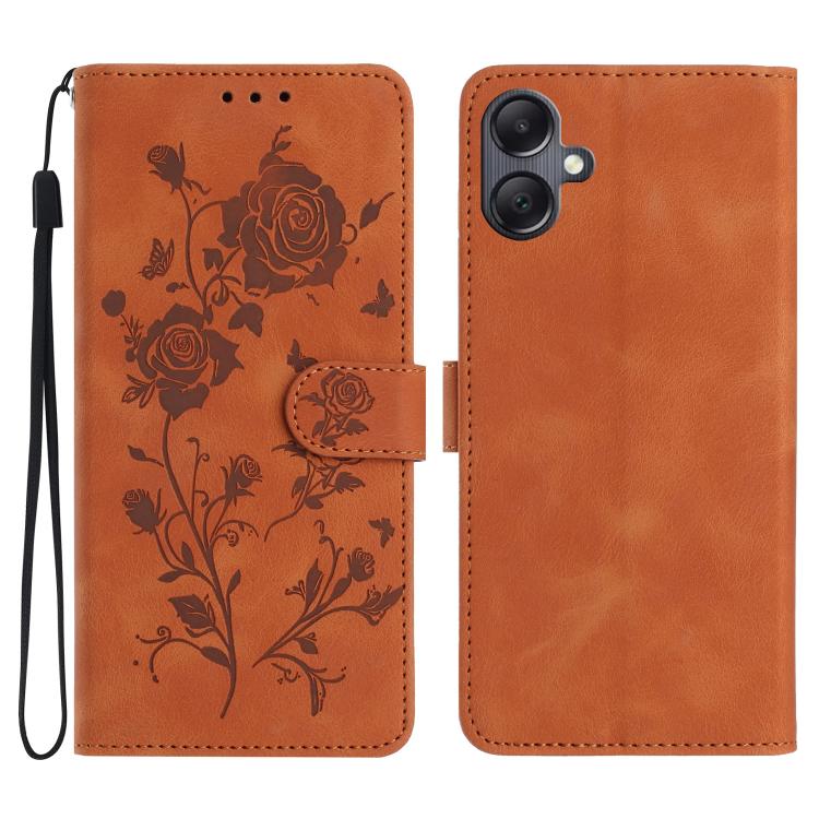 Rose Flower Embossing Pattern Leather Phone Case, For Samsung Galaxy A17, For Samsung Galaxy A07, For Samsung Galaxy A07 5G, For Samsung Galaxy A17 5G, For Samsung Galaxy A06, For Samsung Galaxy A56, For Samsung Galaxy A26, For Samsung Galaxy A36������...