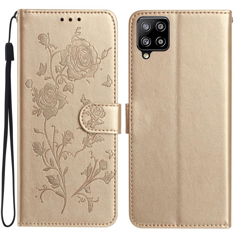 Rose Flower Embossing Pattern Leather Phone Case, For Samsung Galaxy A22, For Samsung Galaxy A22 5G, For Samsung Galaxy A32, For Samsung Galaxy A72, For Samsung Galaxy A52, For Samsung Galaxy A32 5G, For Samsung Galaxy A02S 164mm US��������������������...