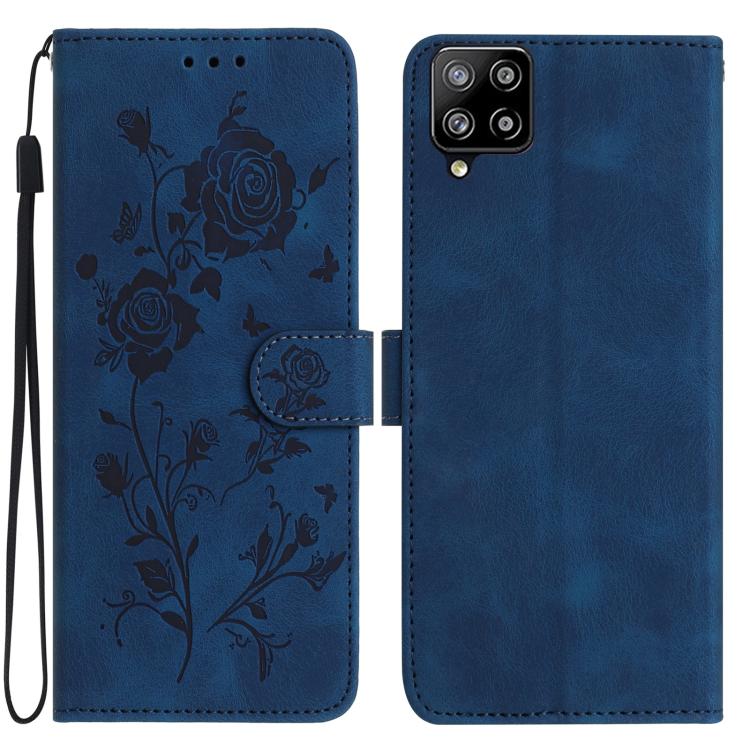 Rose Flower Embossing Pattern Leather Phone Case, For Samsung Galaxy A22, For Samsung Galaxy A22 5G, For Samsung Galaxy A32, For Samsung Galaxy A72, For Samsung Galaxy A52, For Samsung Galaxy A32 5G, For Samsung Galaxy A02S 164mm US��������������������...