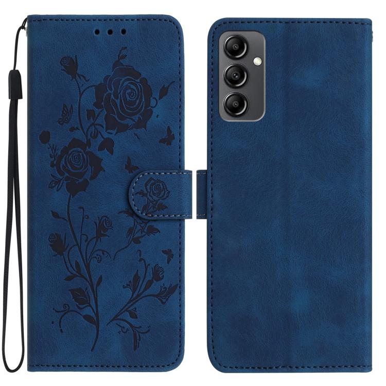 Rose Flower Embossing Pattern Leather Phone Case, For Samsung Galaxy A15, For Samsung Galaxy A35, For Samsung Galaxy A05, For Samsung Galaxy A05S, For Samsung Galaxy A24, For Samsung Galaxy A14, For Samsung Galaxy A34, For Samsung Galaxy A54�����������...