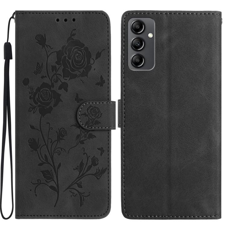 Rose Flower Embossing Pattern Leather Phone Case, For Samsung Galaxy A15, For Samsung Galaxy A35, For Samsung Galaxy A05, For Samsung Galaxy A05S, For Samsung Galaxy A24, For Samsung Galaxy A14, For Samsung Galaxy A34, For Samsung Galaxy A54�����������...