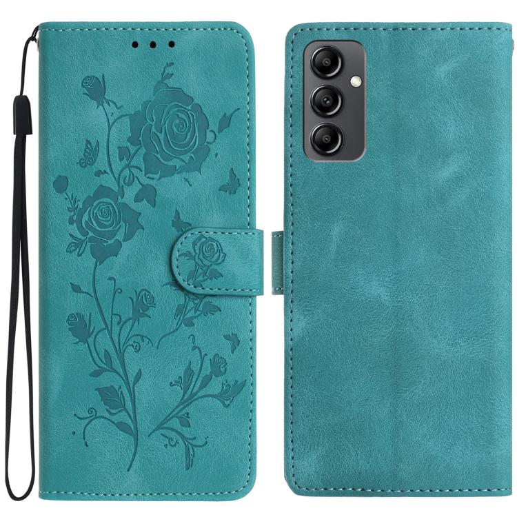 Rose Flower Embossing Pattern Leather Phone Case, For Samsung Galaxy A15, For Samsung Galaxy A35, For Samsung Galaxy A05, For Samsung Galaxy A05S, For Samsung Galaxy A24, For Samsung Galaxy A14, For Samsung Galaxy A34, For Samsung Galaxy A54�����������...