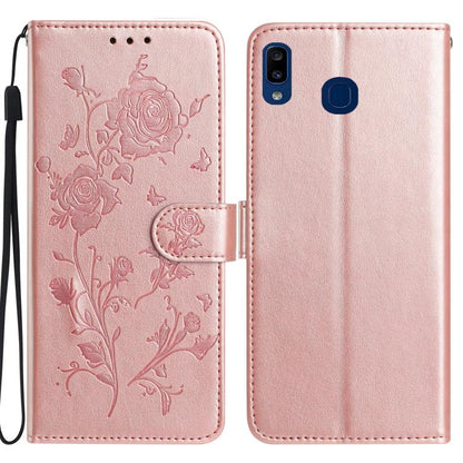 Rose Flower Embossing Pattern Leather Phone Case, For Samsung Galaxy A42 5G, For Samsung Galaxy A21S, For Samsung Galaxy A51, For Samsung Galaxy A20e, For Samsung Galaxy A40, For Samsung Galaxy A10 / M10, For Samsung Galaxy A20 / A30�������������������...