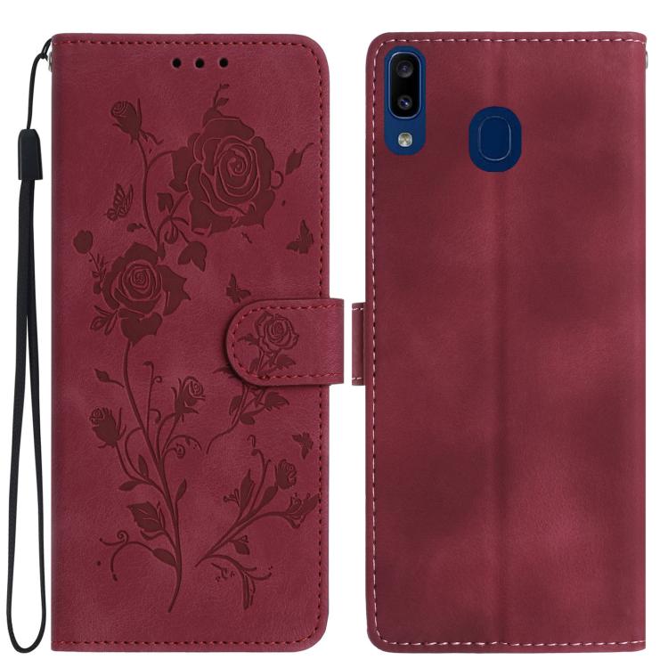 Rose Flower Embossing Pattern Leather Phone Case, For Samsung Galaxy A42 5G, For Samsung Galaxy A21S, For Samsung Galaxy A51, For Samsung Galaxy A20e, For Samsung Galaxy A40, For Samsung Galaxy A10 / M10, For Samsung Galaxy A20 / A30�������������������...