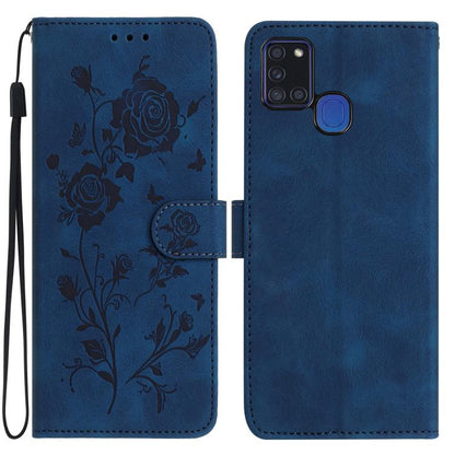 Rose Flower Embossing Pattern Leather Phone Case, For Samsung Galaxy A12, For Samsung Galaxy A42, For Samsung Galaxy A42 5G, For Samsung Galaxy A21S, For Samsung Galaxy A51, For Samsung Galaxy A20e, For Samsung Galaxy A40, For Samsung Galaxy A10 / M10 ...