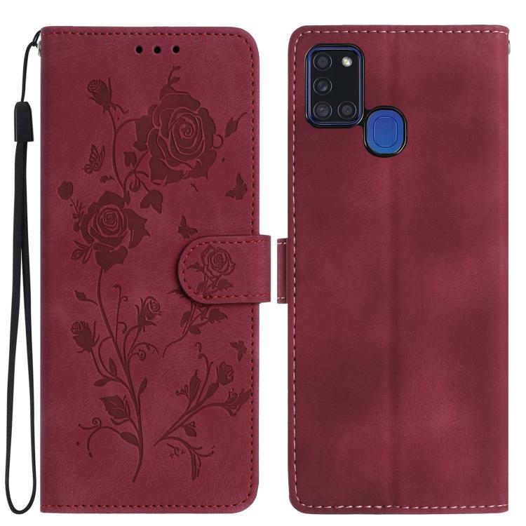 Rose Flower Embossing Pattern Leather Phone Case, For Samsung Galaxy A12, For Samsung Galaxy A42, For Samsung Galaxy A42 5G, For Samsung Galaxy A21S, For Samsung Galaxy A51, For Samsung Galaxy A20e, For Samsung Galaxy A40, For Samsung Galaxy A10 / M10 ...