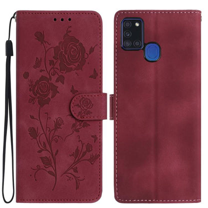 Rose Flower Embossing Pattern Leather Phone Case, For Samsung Galaxy A12, For Samsung Galaxy A42, For Samsung Galaxy A42 5G, For Samsung Galaxy A21S, For Samsung Galaxy A51, For Samsung Galaxy A20e, For Samsung Galaxy A40, For Samsung Galaxy A10 / M10 ...