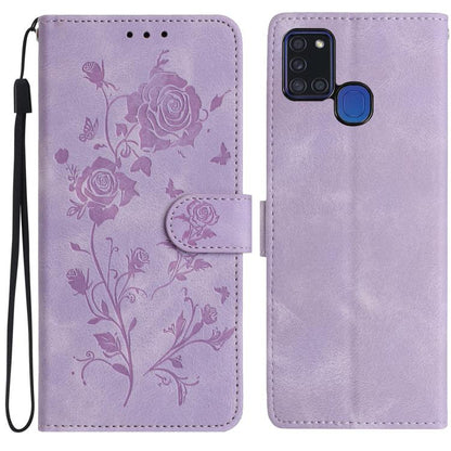 Rose Flower Embossing Pattern Leather Phone Case, For Samsung Galaxy A42 5G, For Samsung Galaxy A21S, For Samsung Galaxy A51, For Samsung Galaxy A20e, For Samsung Galaxy A40, For Samsung Galaxy A10 / M10, For Samsung Galaxy A20 / A30�������������������...