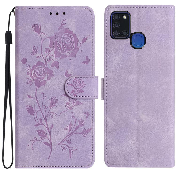 Rose Flower Embossing Pattern Leather Phone Case, For Samsung Galaxy A12, For Samsung Galaxy A42, For Samsung Galaxy A42 5G, For Samsung Galaxy A21S, For Samsung Galaxy A51, For Samsung Galaxy A20e, For Samsung Galaxy A40, For Samsung Galaxy A10 / M10 ...