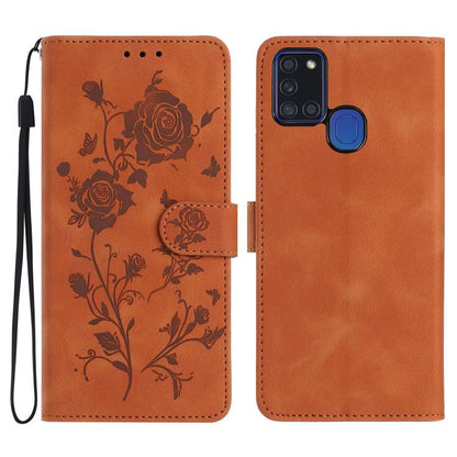 Rose Flower Embossing Pattern Leather Phone Case, For Samsung Galaxy A12, For Samsung Galaxy A42, For Samsung Galaxy A42 5G, For Samsung Galaxy A21S, For Samsung Galaxy A51, For Samsung Galaxy A20e, For Samsung Galaxy A40, For Samsung Galaxy A10 / M10 ...